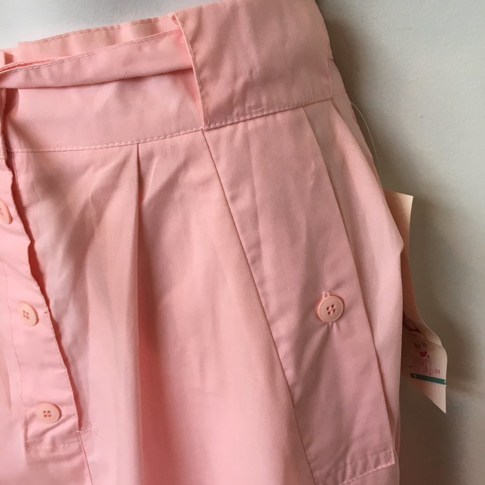 Vtg Skirt Pink Cotton Size 10 Maxi Lightweight Tie - Picture 4 of 6